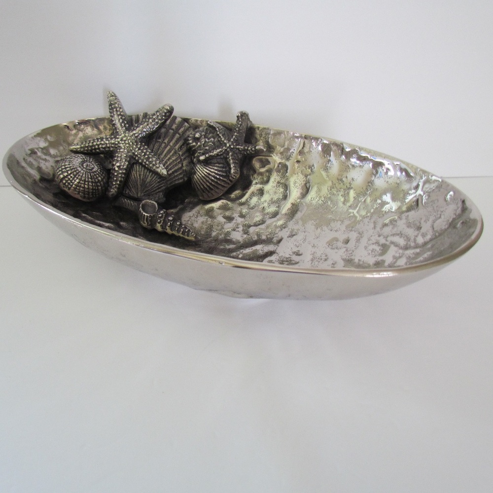 Julia Knight Starfish Shells Canoe Bowl in Original Box - NOS